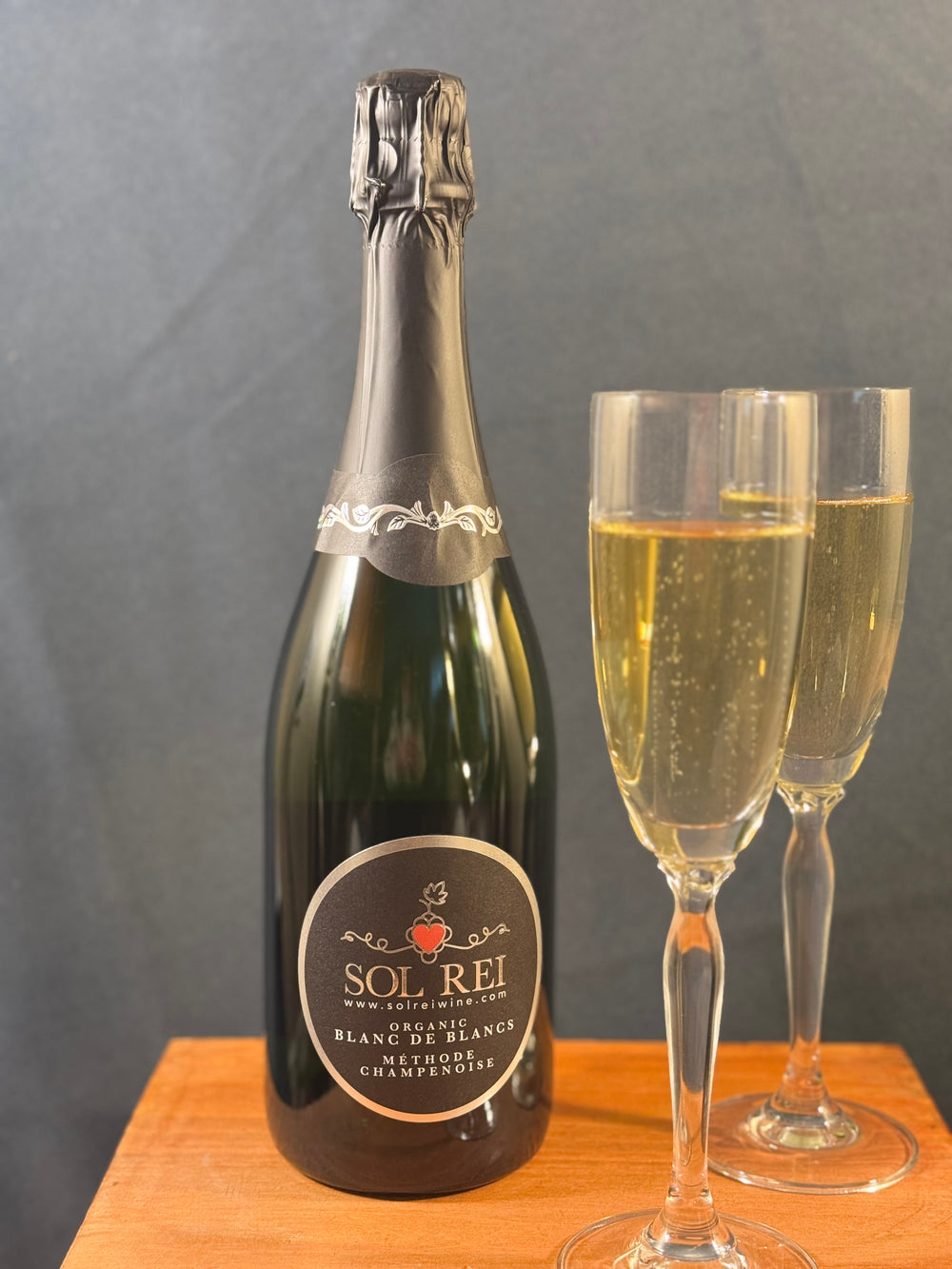 Sol Rei Organic Blanc de Blancs Champagne. Low Sulfites, Low Histamines